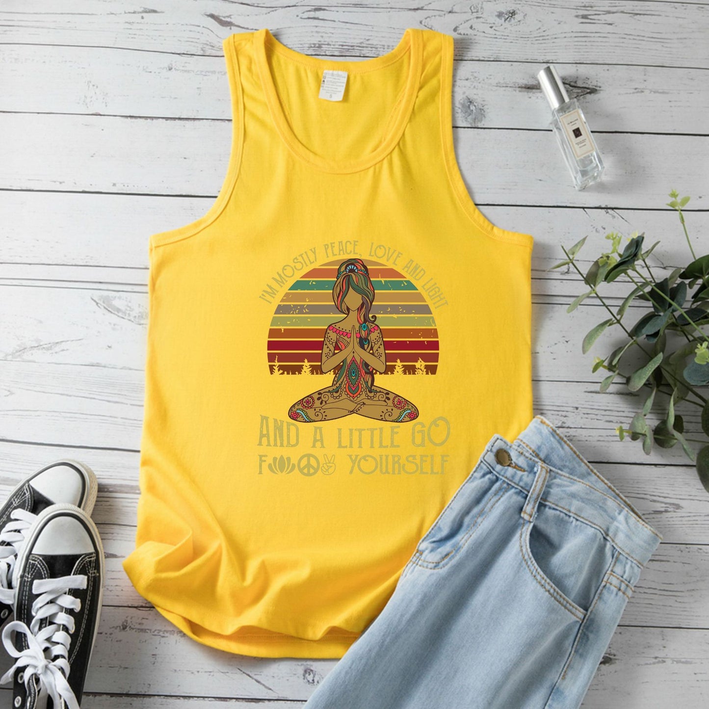 Yoga Vest Women's European Size Peace Vest Top Women