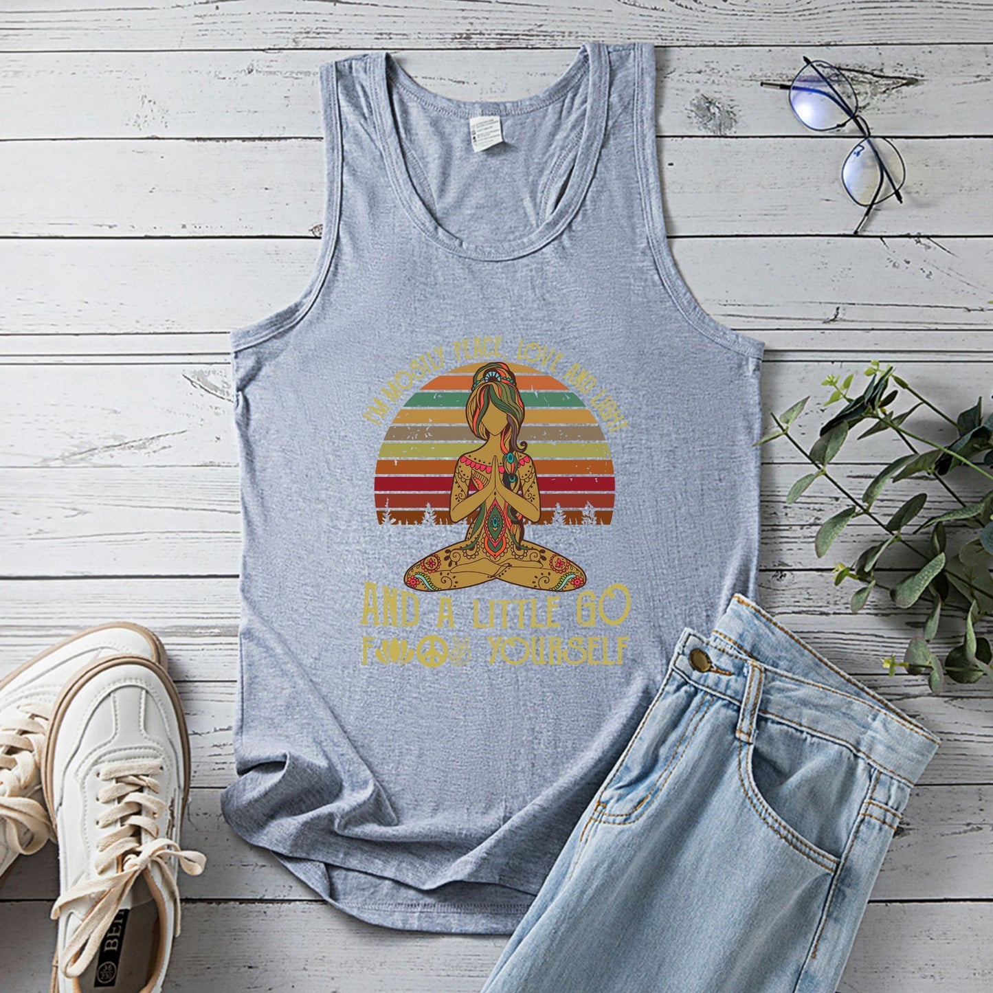 Yoga Vest Women's European Size Peace Vest Top Women