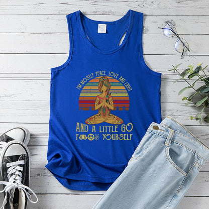Yoga Vest Women's European Size Peace Vest Top Women